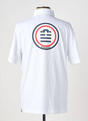 Polo tissage jersey manches courtes blanc SERGE BLANCO homme