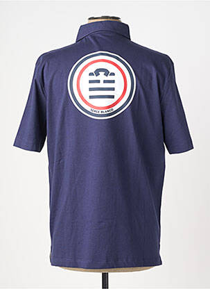 Polo tissage jersey manches courtes bleu SERGE BLANCO homme