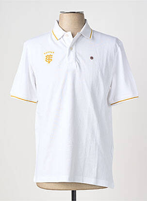 Polo stretch manches courtes blanc SERGE BLANCO homme