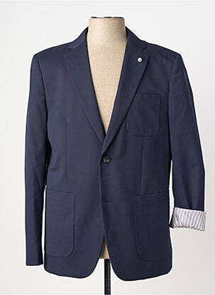 Blazer coupe cintrée bleu SERGE BLANCO homme