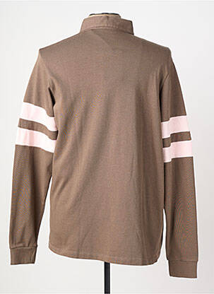 Polo manches longues manches longues marron SERGE BLANCO homme