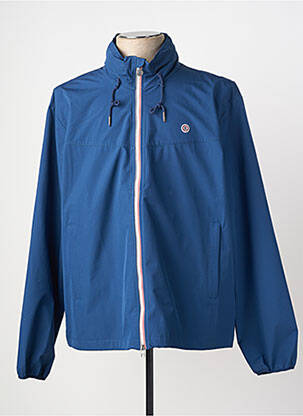 Coupe-vent resserrée sur le bas a capuche bleu SERGE BLANCO homme