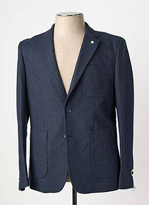 Blazer tissage chiné bleu SERGE BLANCO homme