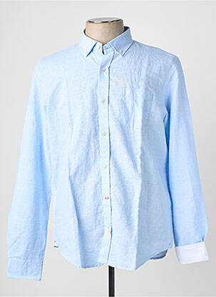 Chemise manches longues poches bleu SERGE BLANCO homme