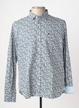 Chemise manches longues poches bleu SERGE BLANCO homme