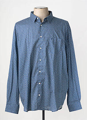 Chemise manches longues poches bleu SERGE BLANCO homme