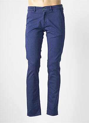 Pantalon chino stretch taille normale bleu SERGE BLANCO homme