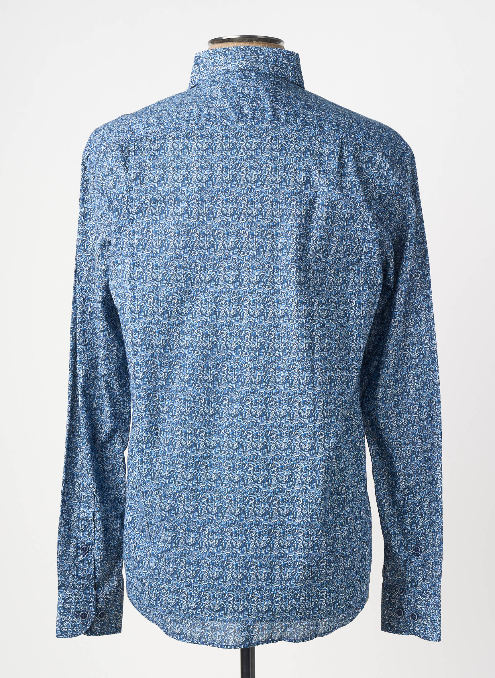 Chemise manches longues poches bleu SERGE BLANCO homme