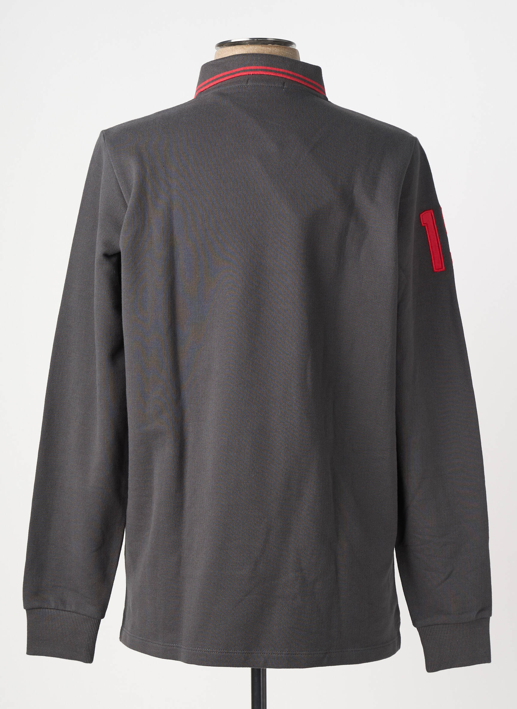 Polo manches longues manches longues gris SERGE BLANCO homme