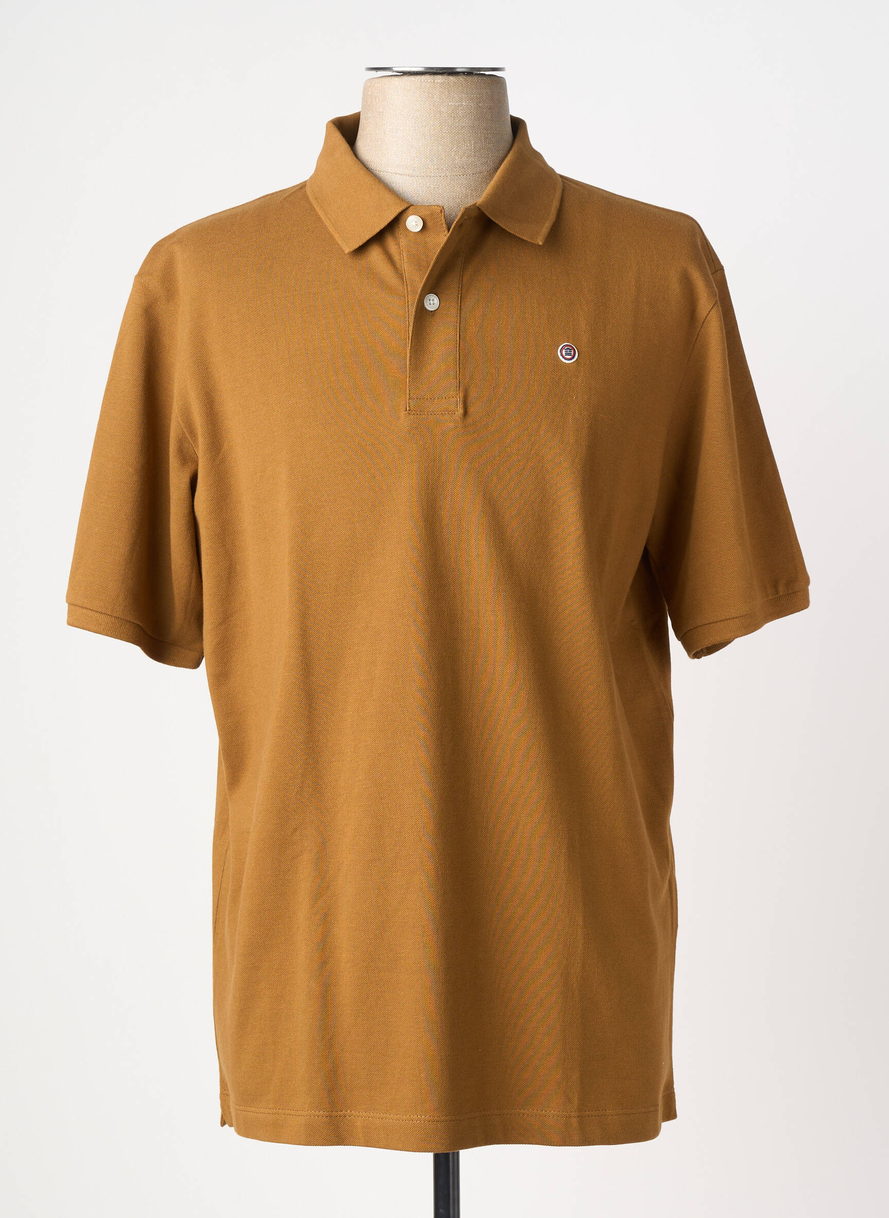 Polo stretch manches courtes marron SERGE BLANCO homme