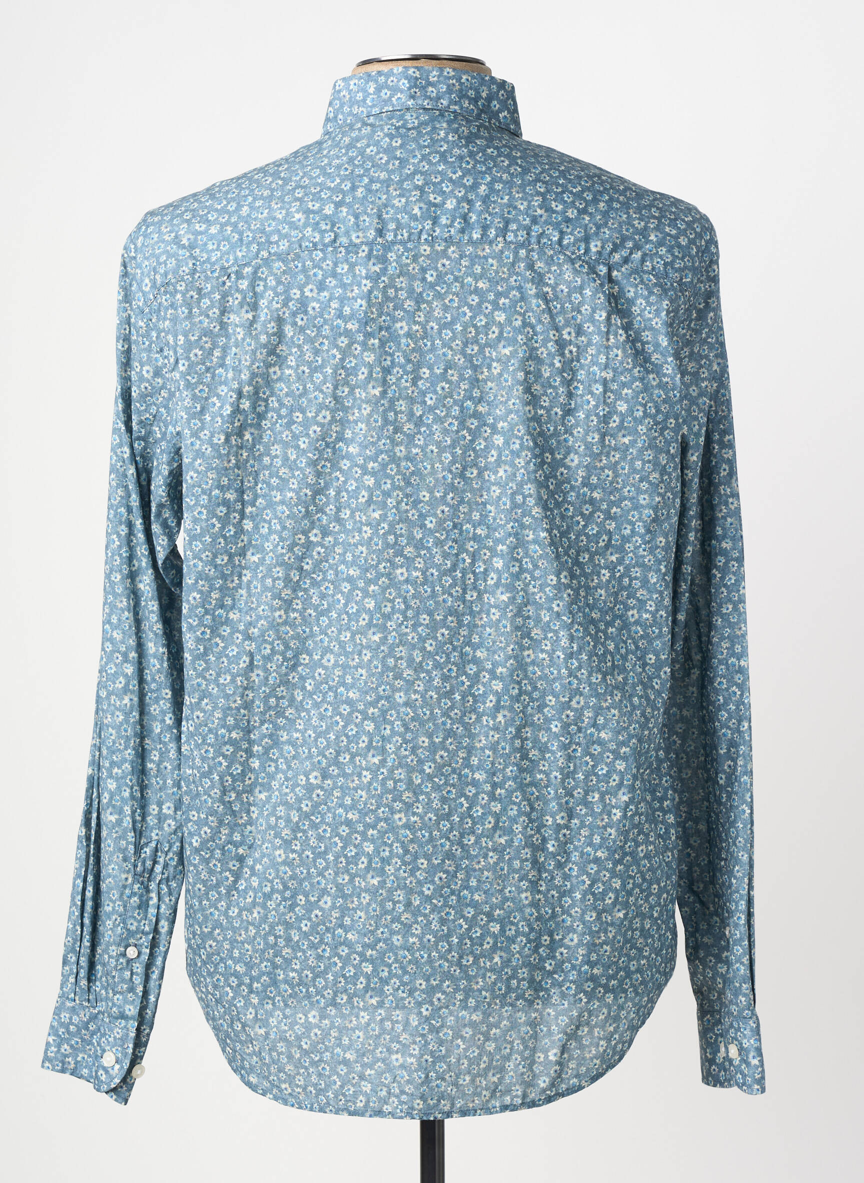 Chemise manches longues poches bleu SERGE BLANCO homme