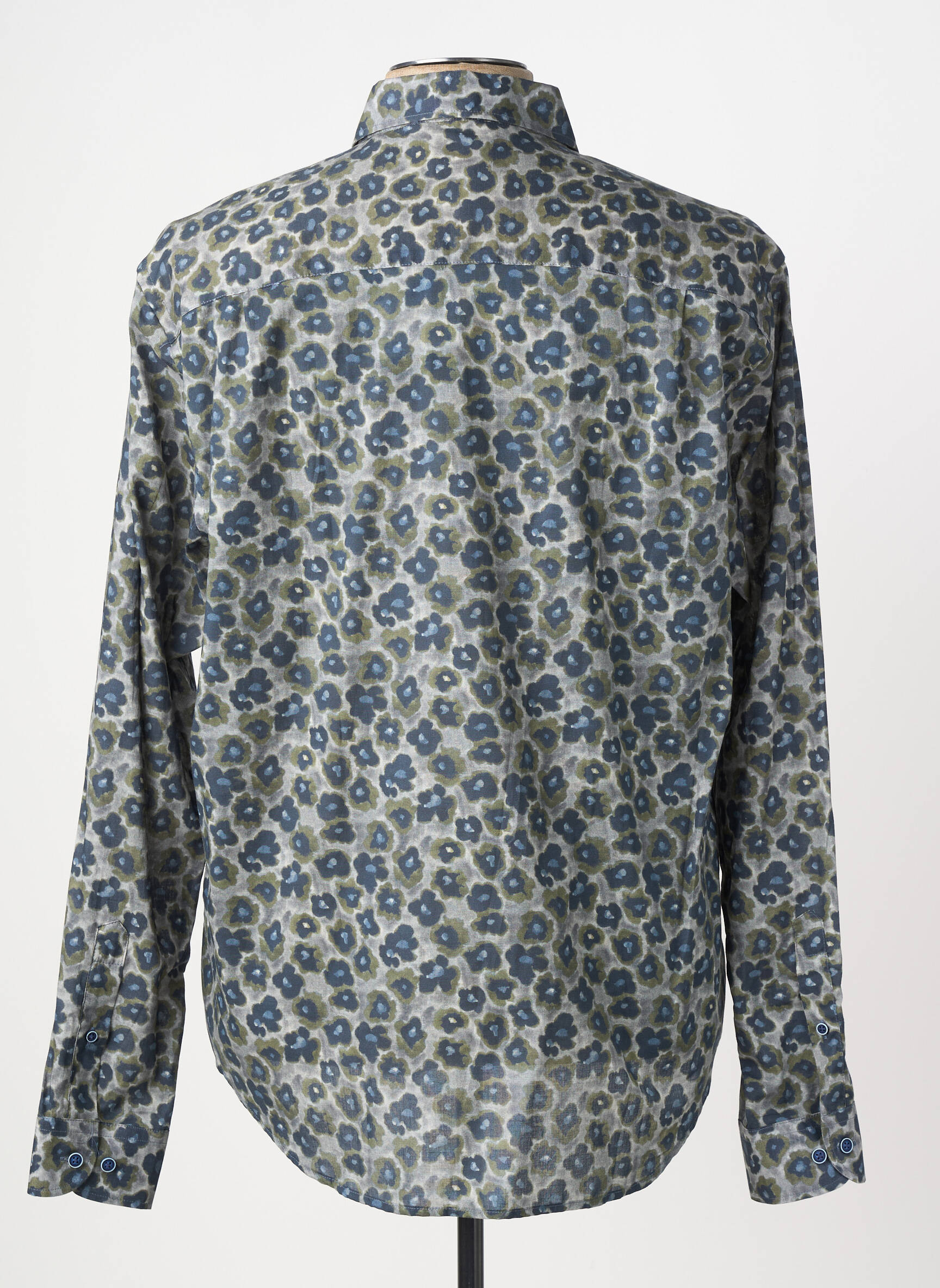 Chemise manches longues poches bleu SERGE BLANCO homme