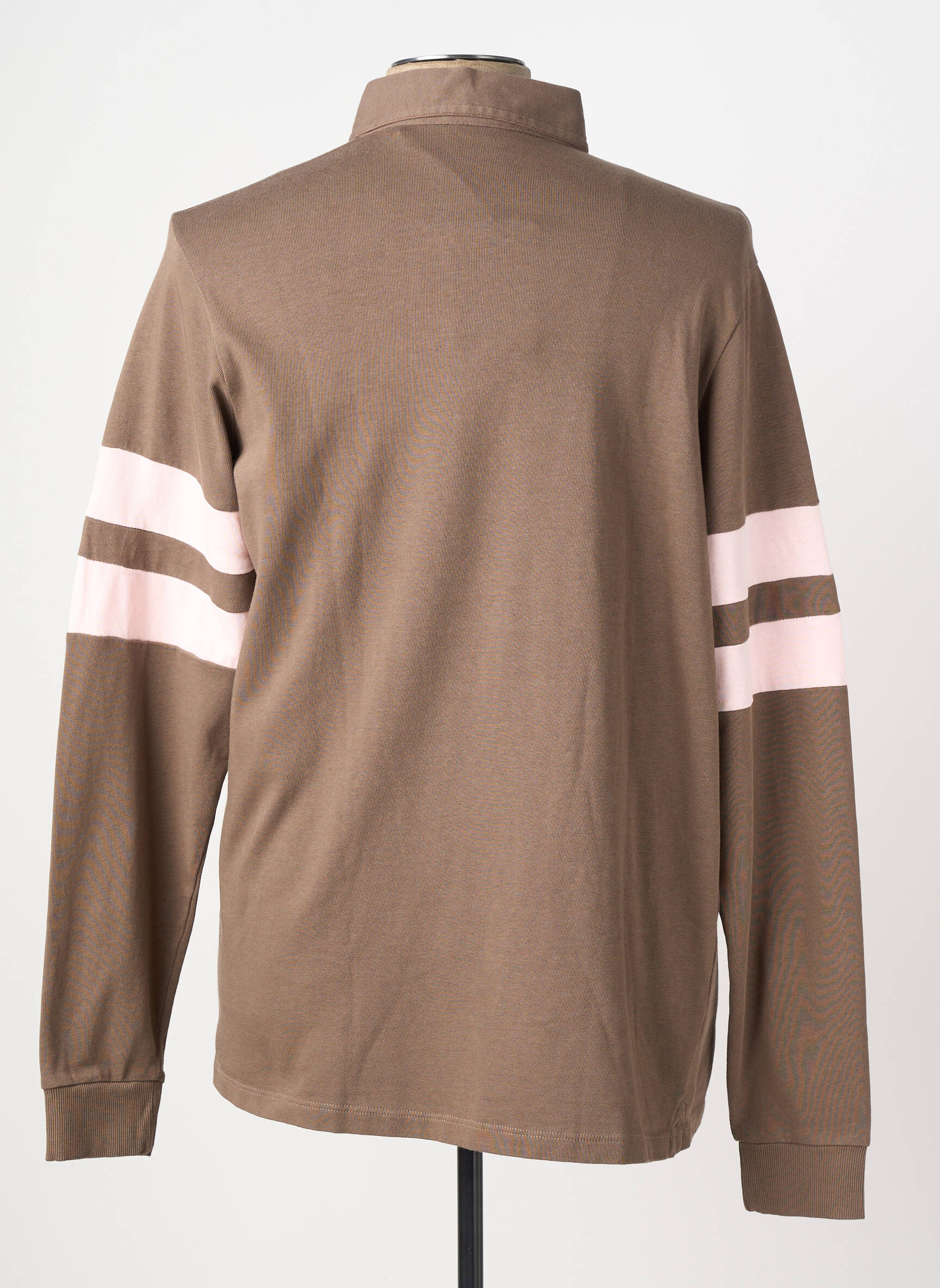 Polo manches longues manches longues marron SERGE BLANCO homme