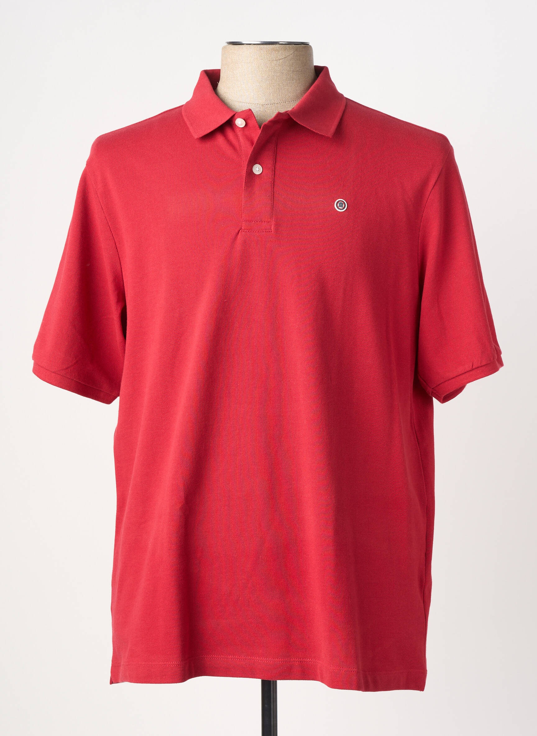 Polo stretch manches courtes rouge SERGE BLANCO homme