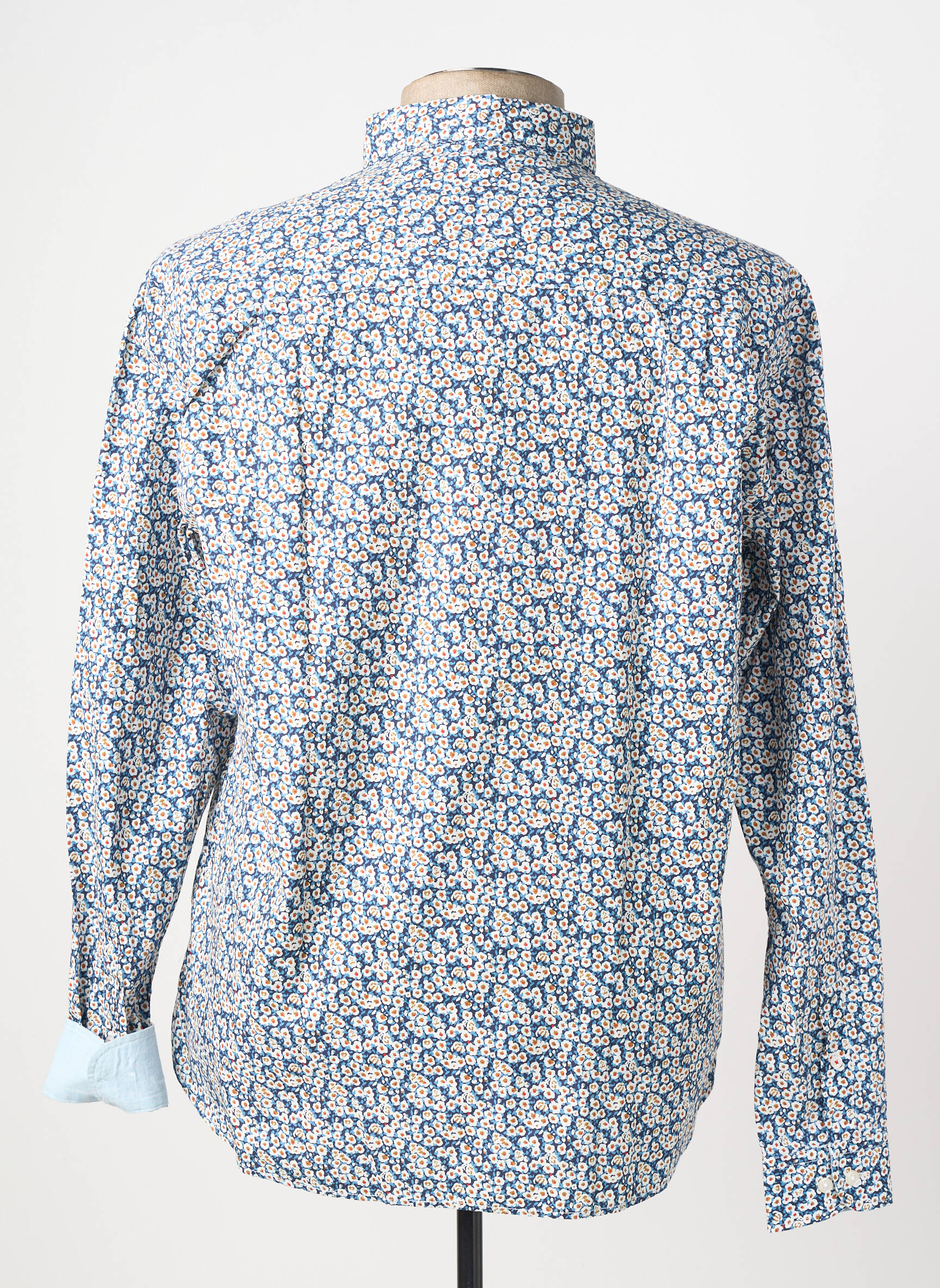 Chemise manches longues poches bleu SERGE BLANCO homme