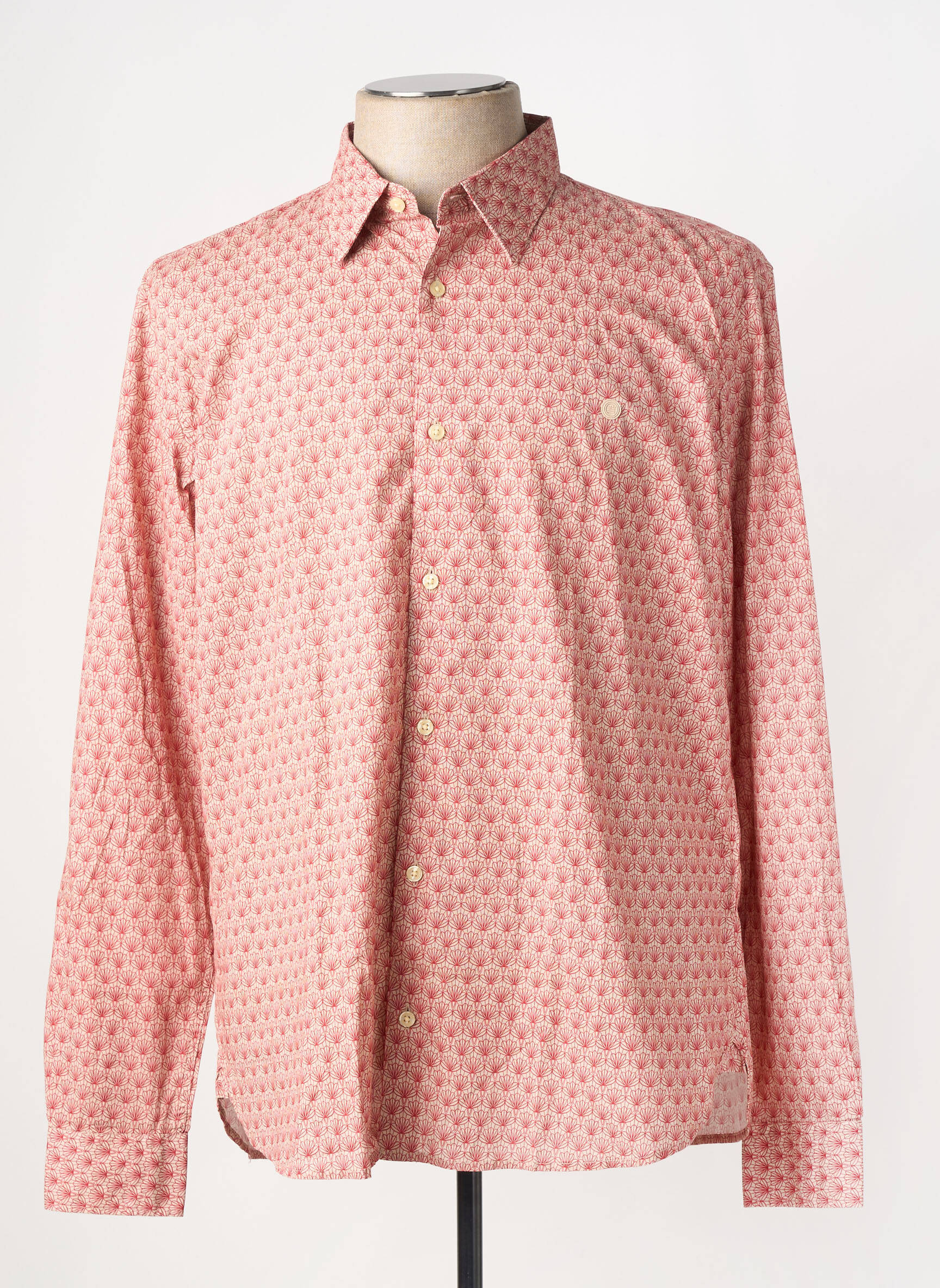Chemise manches longues coupe cintrée orange SERGE BLANCO homme