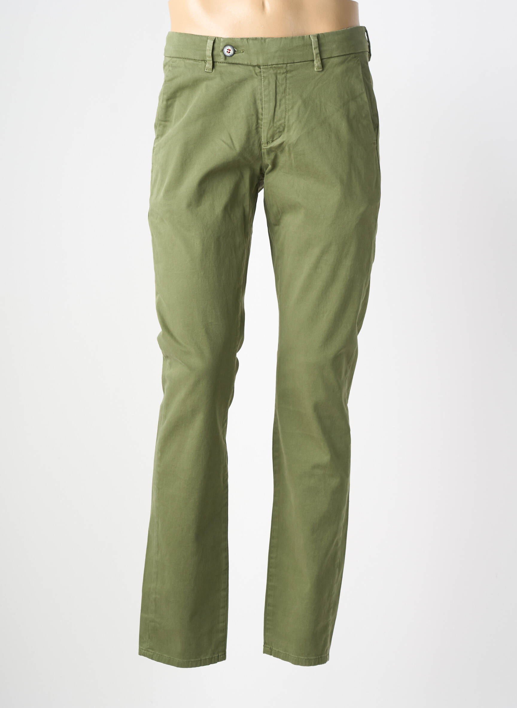 Pantalon chino stretch taille normale vert SERGE BLANCO homme
