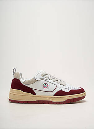 Baskets matière lisse bout rond blanc SERGE BLANCO homme