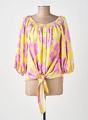 Blouse imprimé fleurs manches 3/4 jaune LES ACOLYTES femme