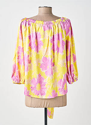 Blouse imprimé fleurs manches 3/4 jaune LES ACOLYTES femme