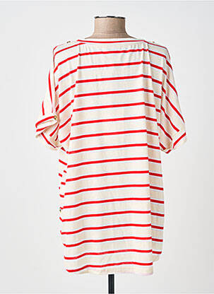 T-shirt coupe droite manches courtes rouge MAISON LIPANOÏ femme