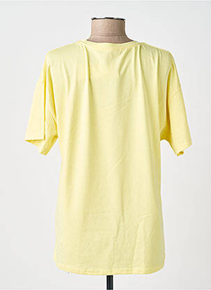 T-shirt coupe droite manches courtes jaune MADE IN ITALY femme