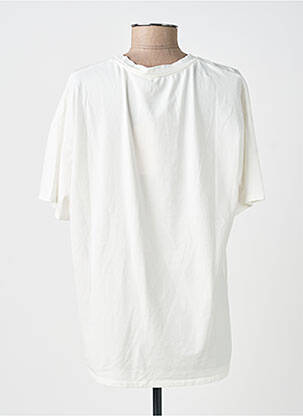 T-shirt sérigraphie floquée manches courtes blanc AMY&CLO femme