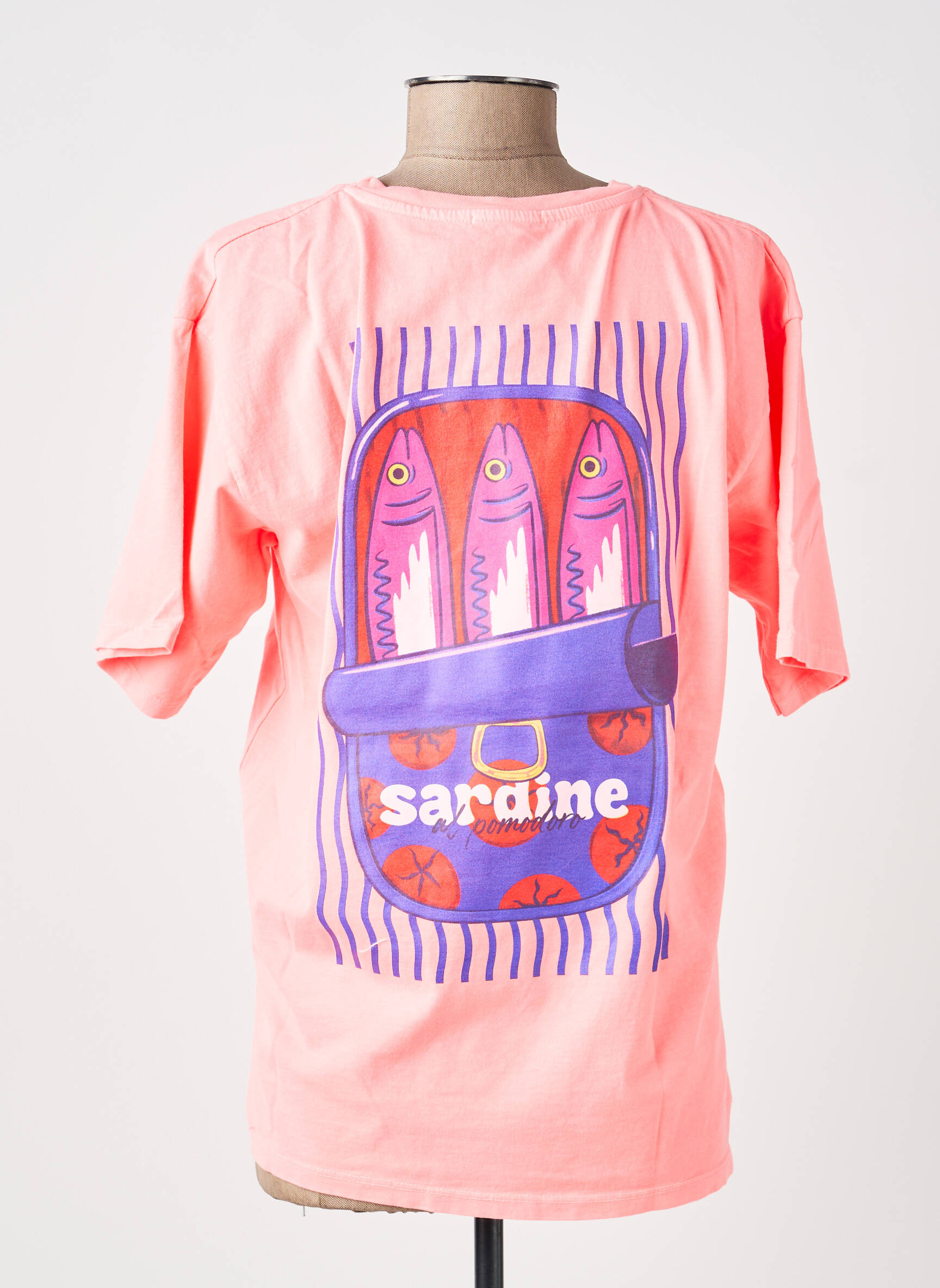 T-shirt coupe droite manches courtes rose POHÊME femme