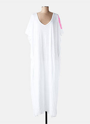 Robe longue manches courtes manches courtes blanc KALIFORNIA DREAM femme