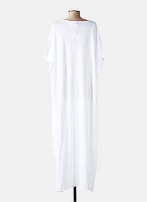 Robe longue manches courtes manches courtes blanc KALIFORNIA DREAM femme