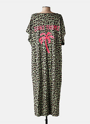 Robe longue manches courtes manches courtes vert SISSI FASHION femme
