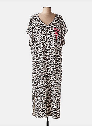 Robe longue manches courtes manches courtes gris SISSI FASHION femme