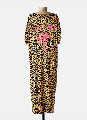 Robe longue manches courtes manches courtes marron SISSI FASHION femme