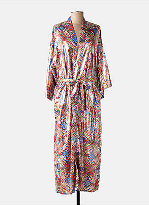 Veste kimono imprimé fantaisie rose BIANCA femme