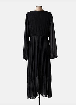 Robe longue manches longues manches longues noir C'MELODIE femme