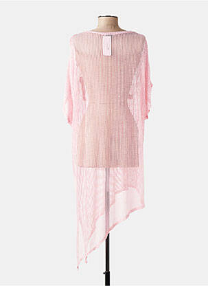 Tunique manches courtes légère et transparente rose NEW COLLECTION femme