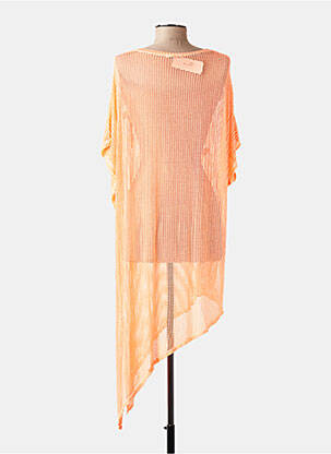 Tunique manches courtes légère et transparente orange NEW COLLECTION femme