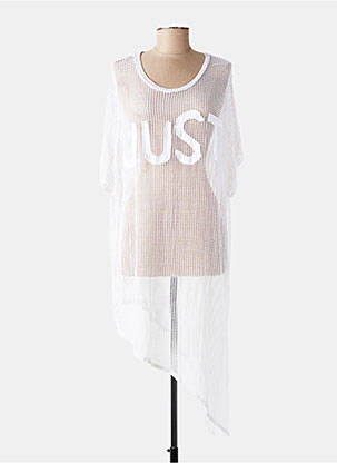 Tunique manches courtes légère et transparente blanc NEW COLLECTION femme