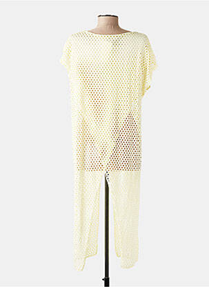 Tunique manches courtes légère et transparente jaune NEW COLLECTION femme