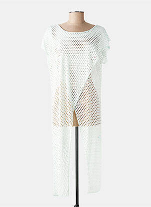 Tunique manches courtes légère et transparente blanc NEW COLLECTION femme