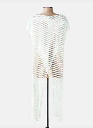 Tunique manches courtes légère et transparente blanc NEW COLLECTION femme