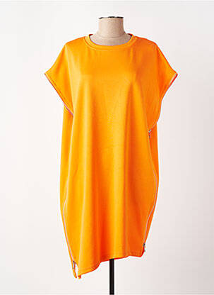 Robe courte manches courtes manches courtes orange FLY OUT femme
