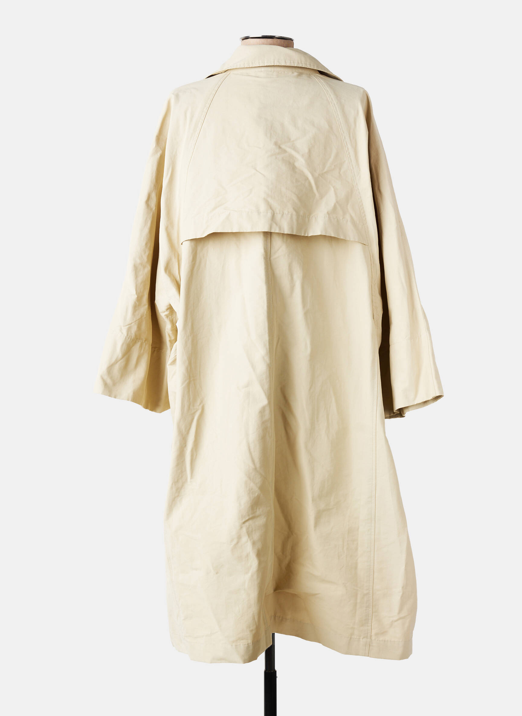 Trench tissage popeline sans capuche beige WIYA femme