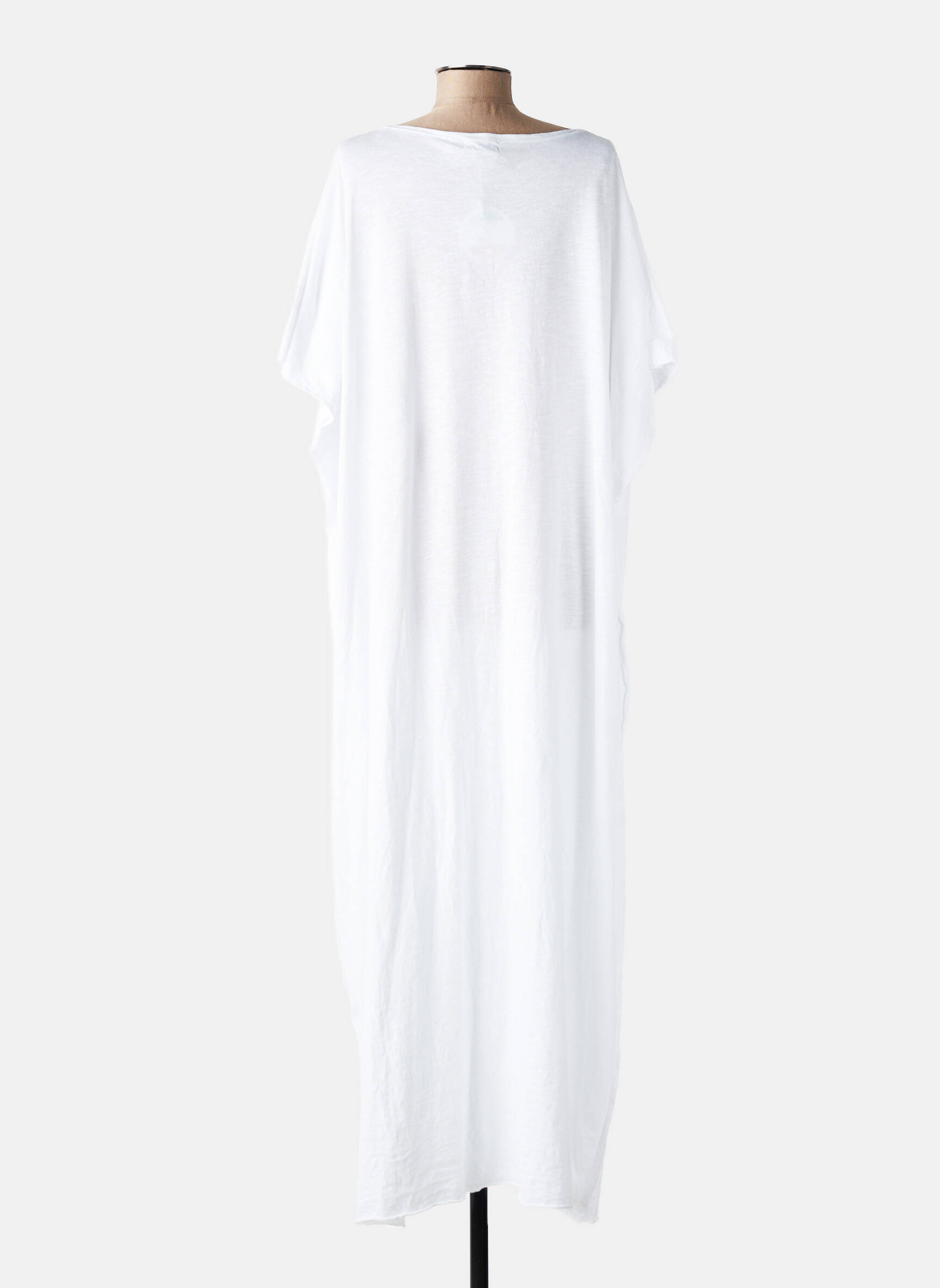 Robe longue manches courtes manches courtes blanc KALIFORNIA DREAM femme