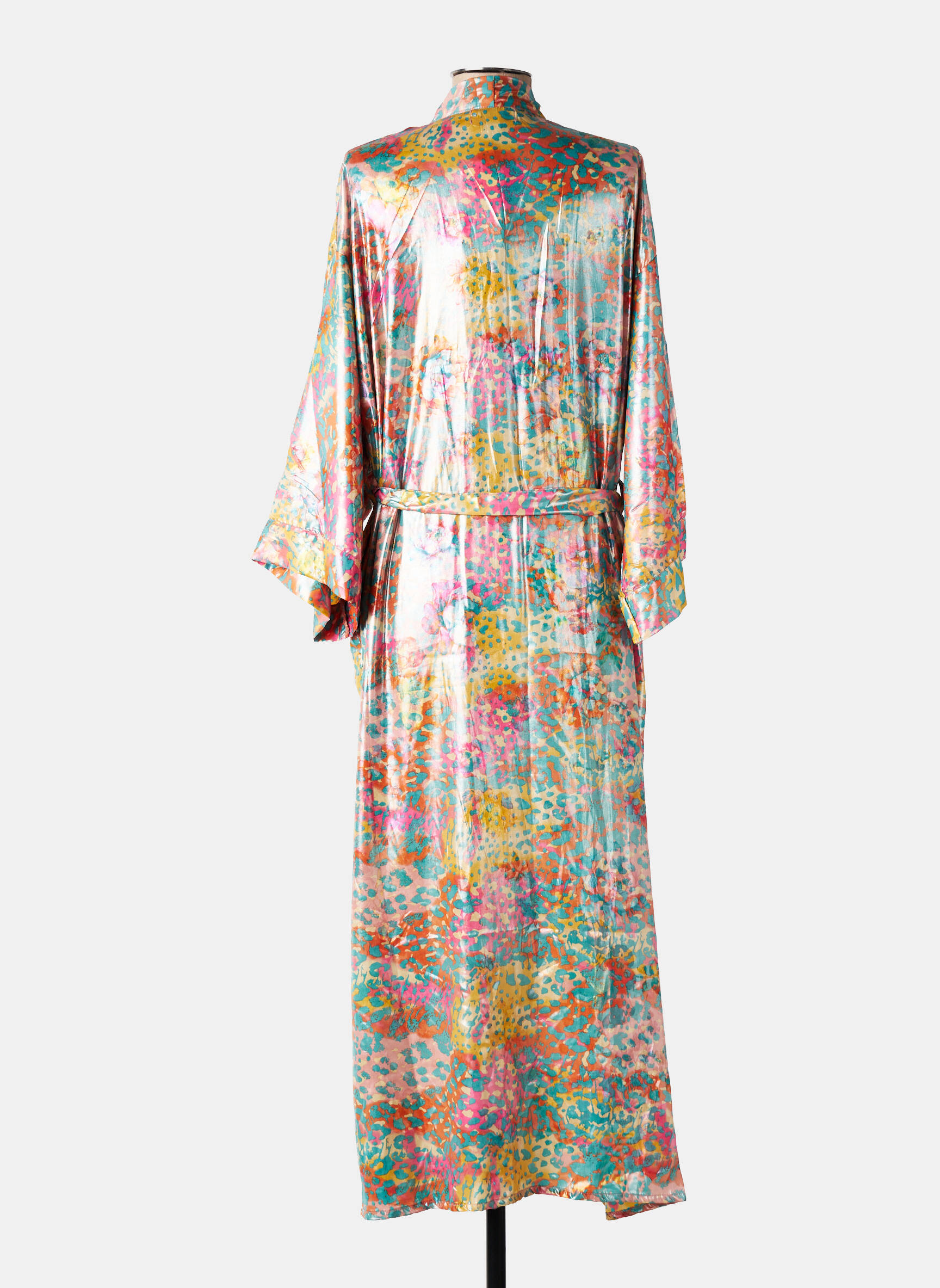 Veste kimono col v orange BIANCA femme