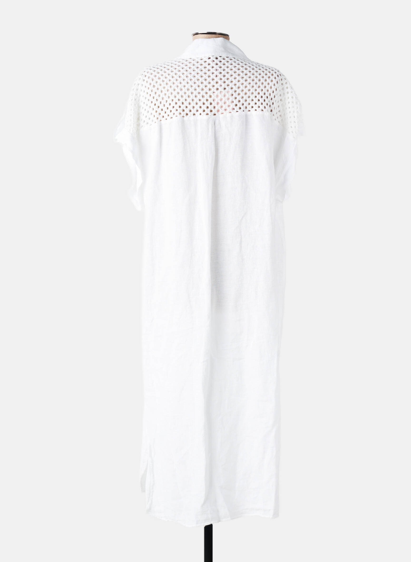 Robe longue manches courtes manches courtes blanc COUTUREVE femme