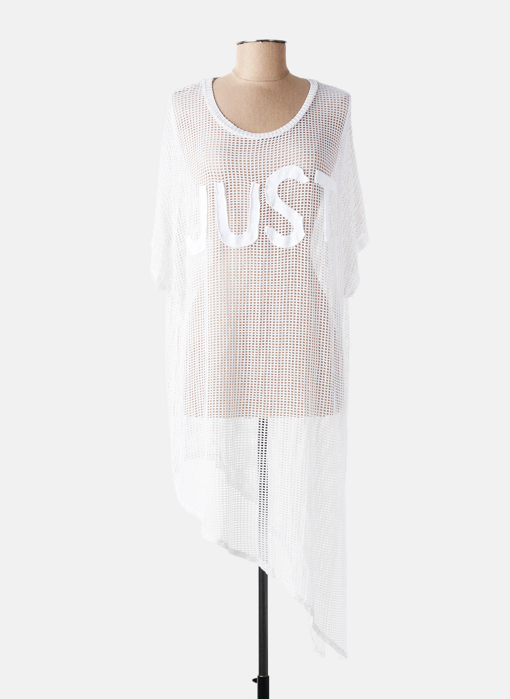 Tunique manches courtes légère et transparente blanc NEW COLLECTION femme