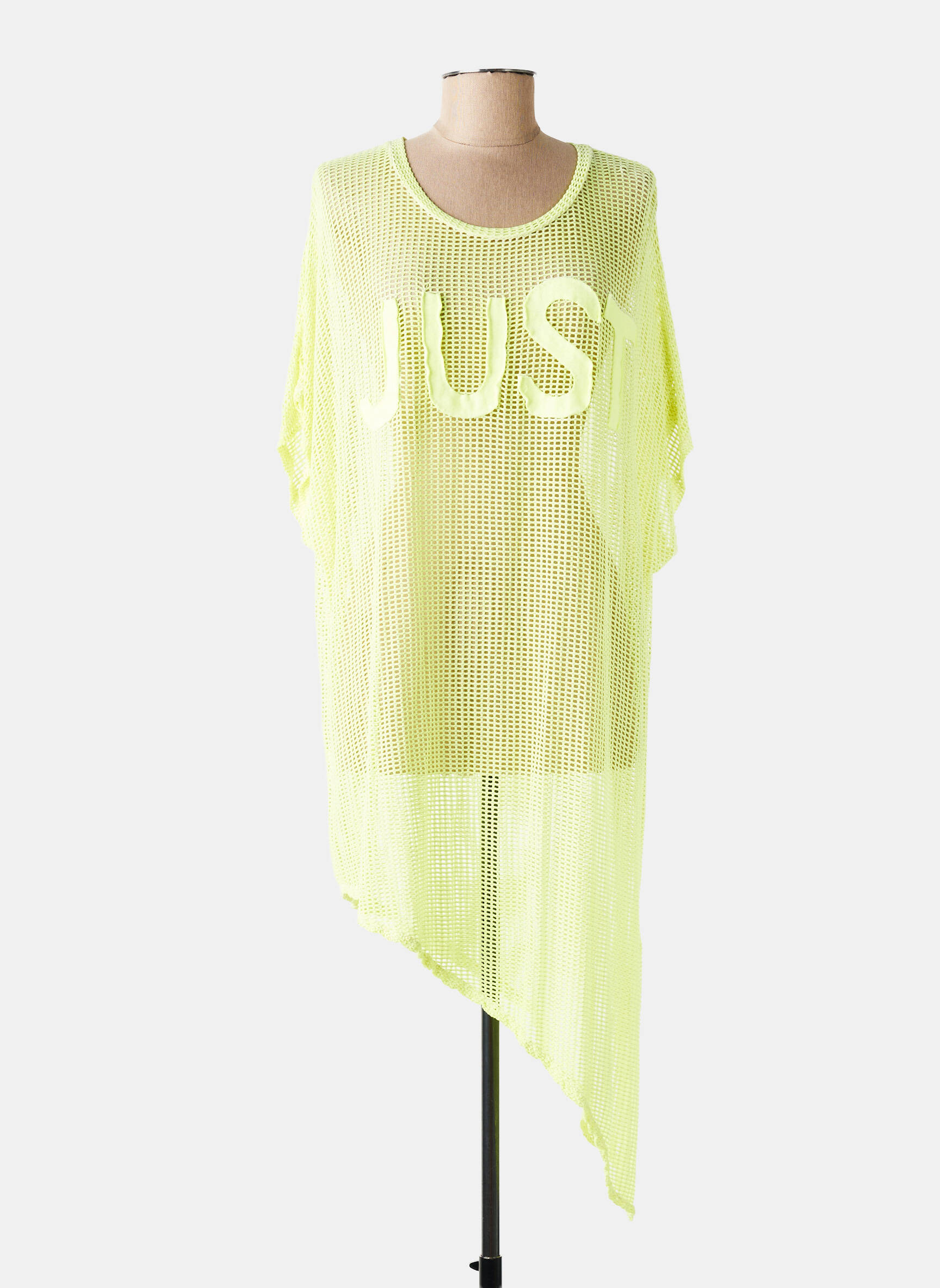 Tunique manches courtes légère et transparente jaune NEW COLLECTION femme