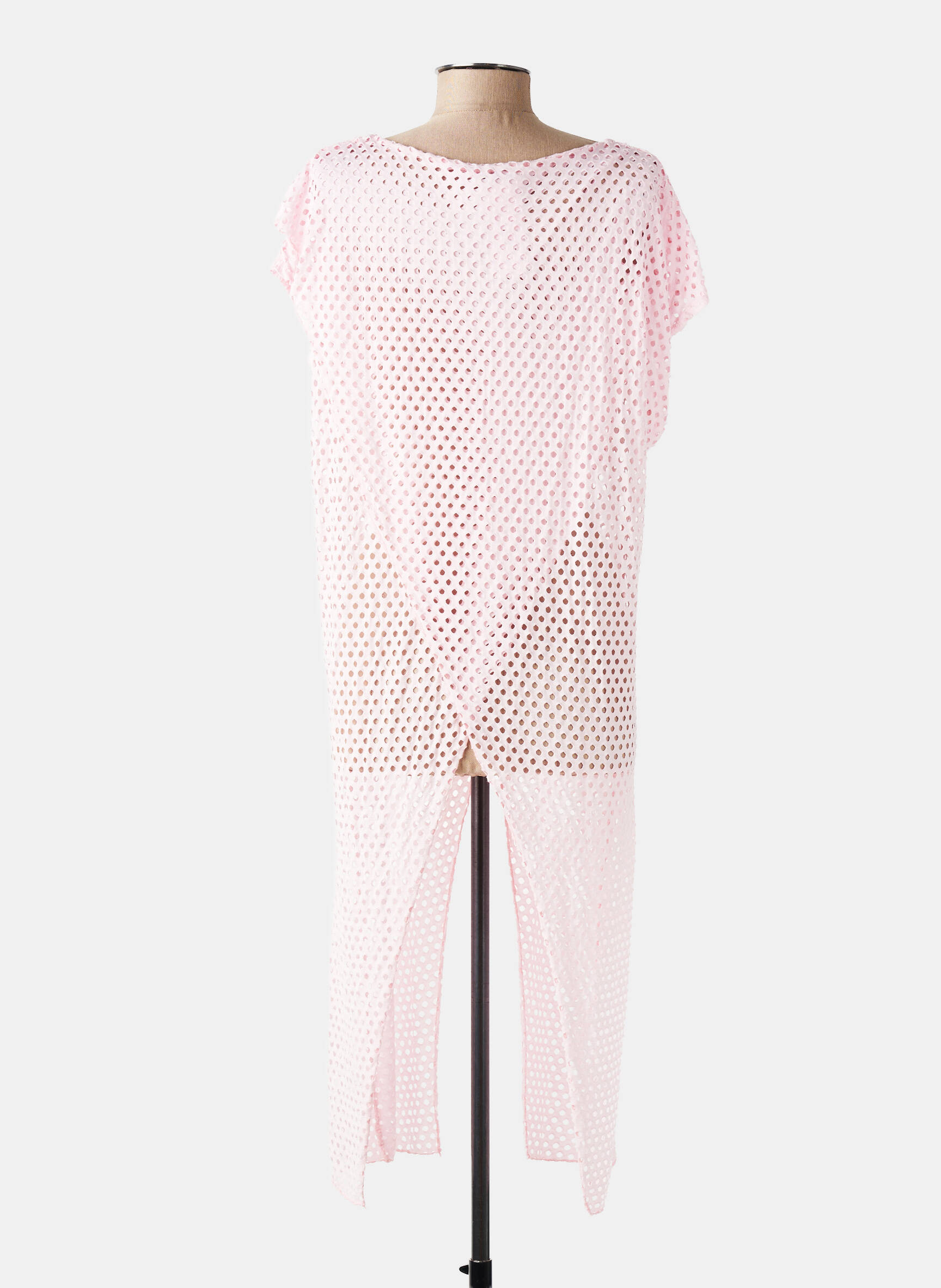 Tunique manches courtes légère et transparente rose NEW COLLECTION femme