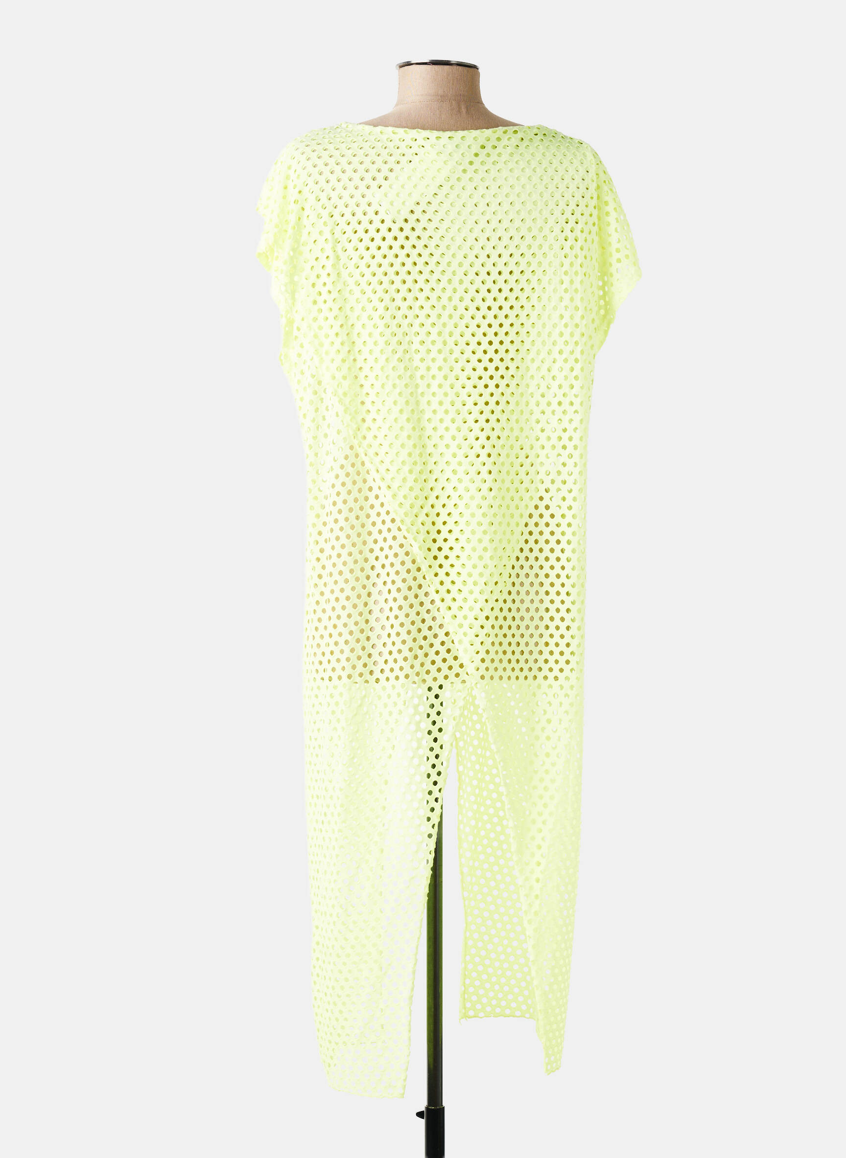 Tunique manches courtes légère et transparente jaune fonce NEW COLLECTION femme